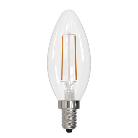 40w Equivalent Dimmable B11 Vintage Edison Clear LED Light Bulb Candelabra (E12) Base, 2700K, 8PK